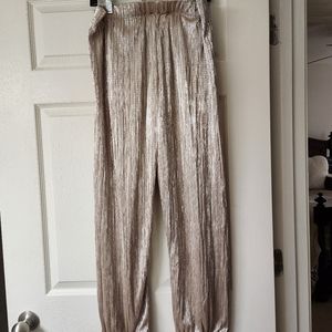 Victoria Secret Shiny Jogger Pants size L NWT!!!